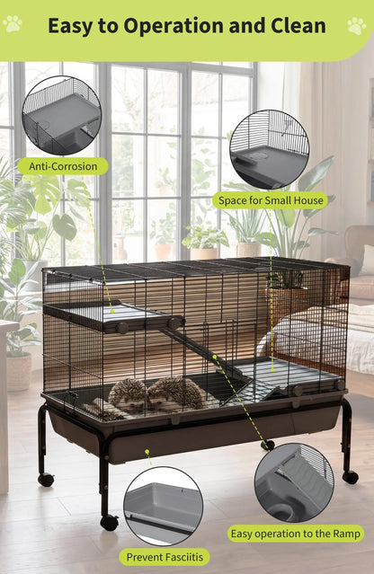 Small Pet Cage With Detachable Stand