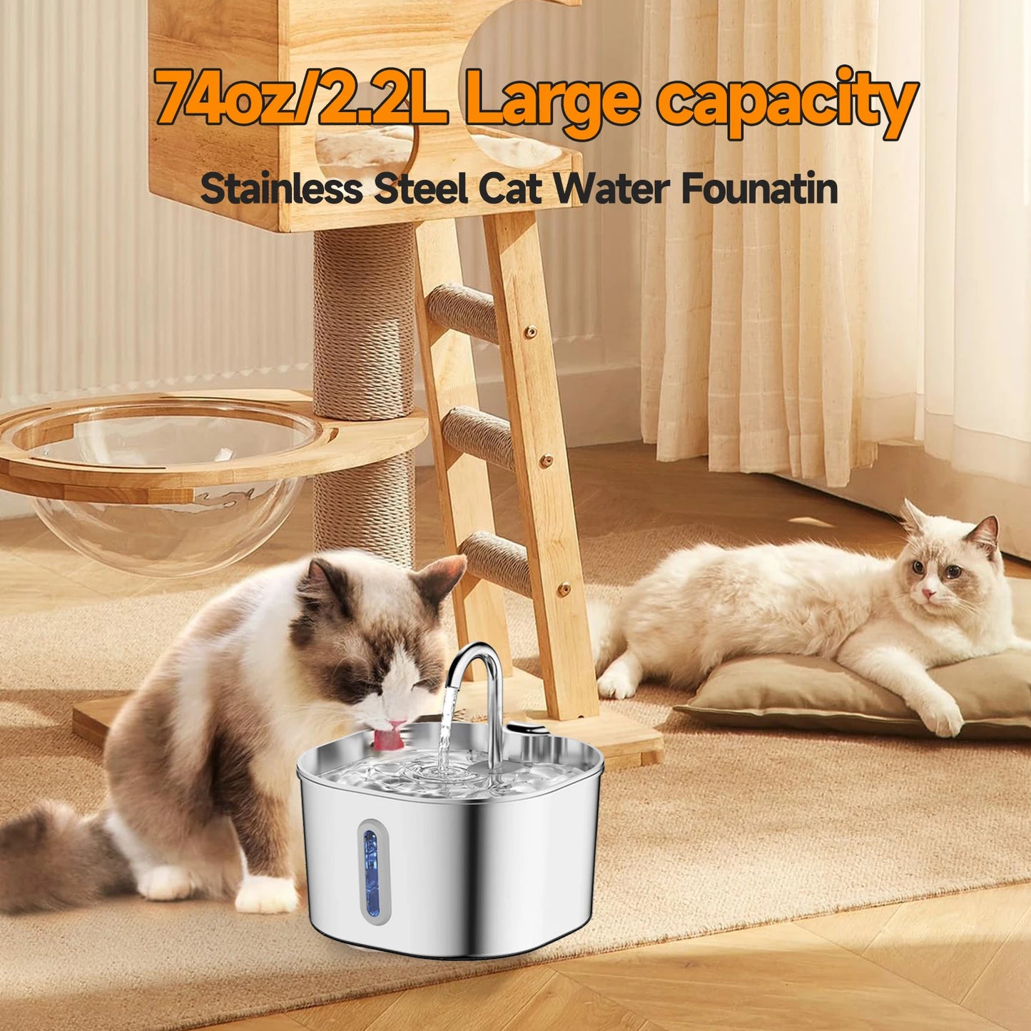 Top Rated Stainless Steel Pet Water Fountain