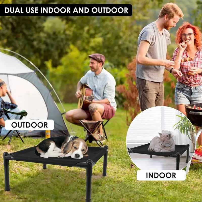 Portable Raised Cooling Comfort Pet Bed