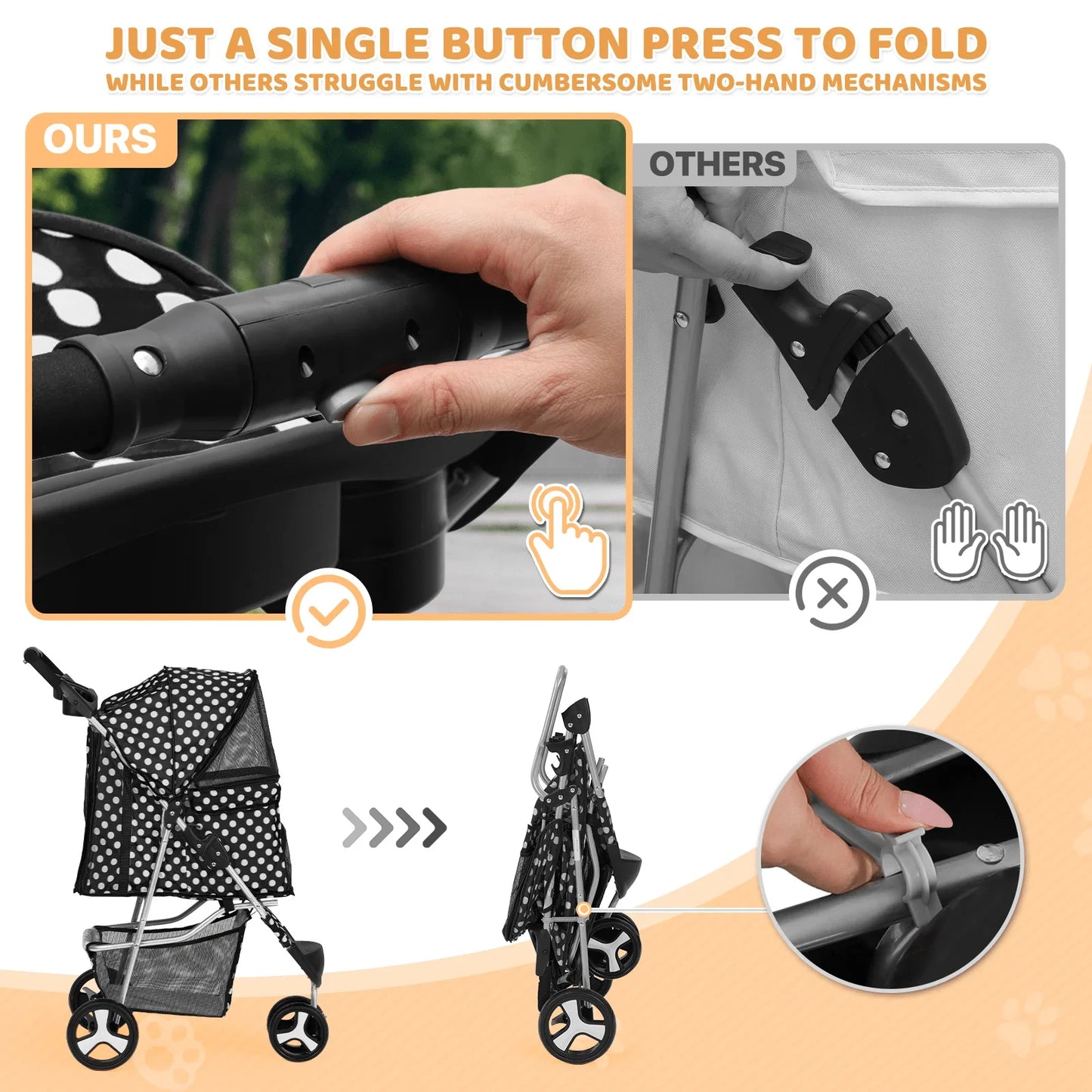 3 Wheels Pet Stroller