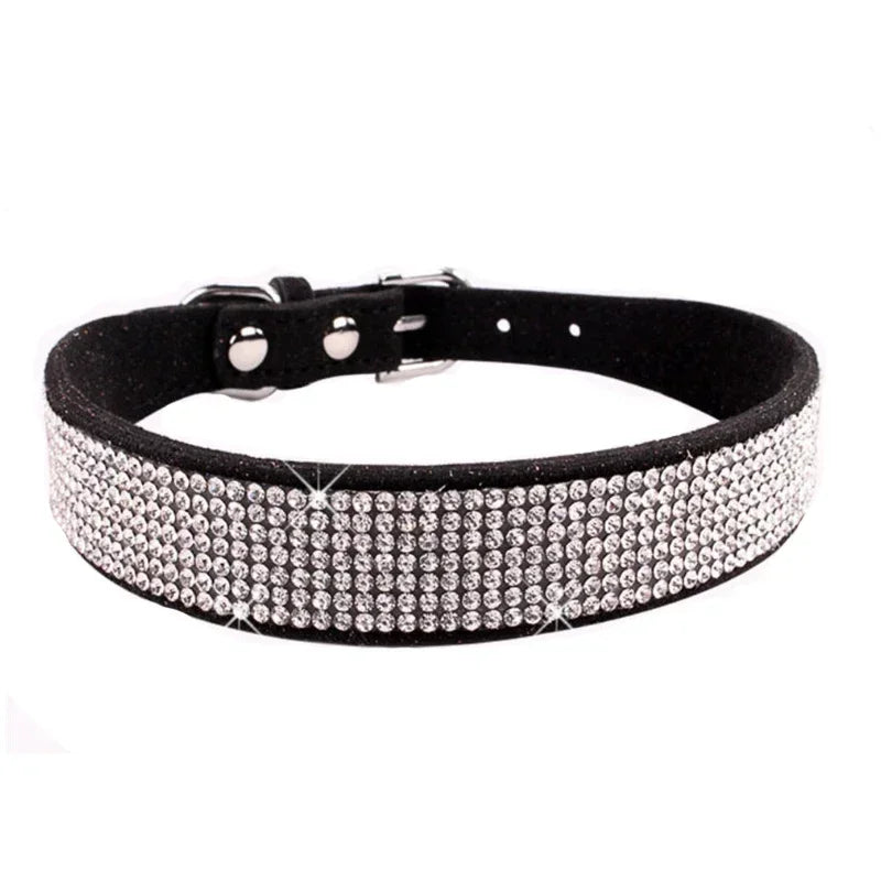 Comfortable Glitter Rhinestone Dog Collar