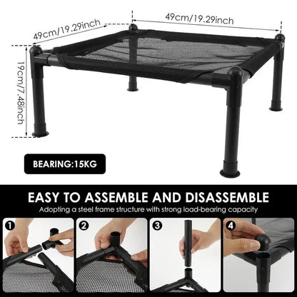 Portable Raised Cooling Comfort Pet Bed