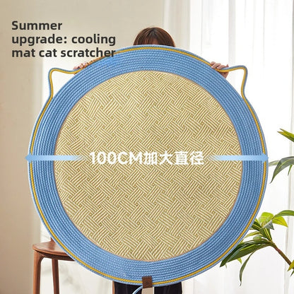 Round Cotton Rope Cat Scratching Mat