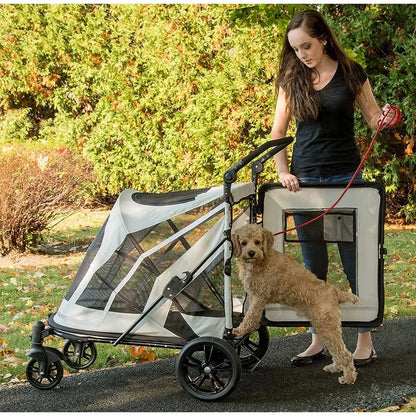 Roomy Pet Stroller with Dual Entry
