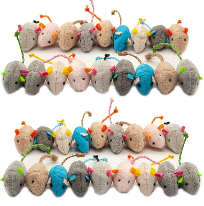 Prefilled Catnip Rattle Cat Mouse Toys